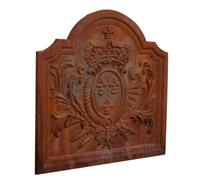 Biscottini Fronton avec Blason 47x2x46 cm | Plaque de cheminée Fonctionnelle et décorative | Façade de cheminée en Fonte