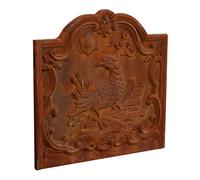 Biscottini Fronton avec blason 48x4x47 cm | Plaque de cheminée fonctionnelle et décorative | Façade de cheminée en fonte