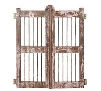 Biscottini Grand 114 x 4 x 90 cm Jardin Massif et Fer | Portail en Bois pour extérieur, 114x4x90 cm