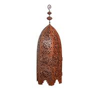 Biscottini Grande Lanterne d'extérieur en Fer forgé 26 x 26 x 88 cm | Grande Lanterne de Sol perforée | Grandes lanternes décoratives