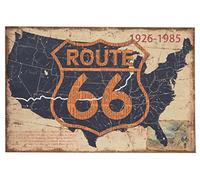 Biscottini - Impression 'Route 66' sur toile - L90xPR2xH60 cm - Jute brute antique - Impression - Toile - Grèce antique