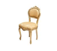 BISCOTTINI INTENATIONAL ART TRADING XVI louigi 93 x 42 x 42 cm Patineuse argentée, Chaise rembourrée de Style français, Fauteuil Chambre à Coucher, Media L6365-1 Or