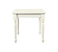 BISCOTTINI INTERNATIONAL ART TRADING BIscottini 80 x 80 x 79 cm en Bois carrée Solide | Table de Cuisine fabriquée en Italie, Blanc