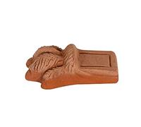 Biscottini Lot de 12 pieds de jupon pour plantes d'extérieur en terre cuite 11,5 x 5,5 x 7 cm - Soucoupe d'extérieur pour plantes d'extérieur - Soucoupe de pot