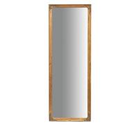 Biscottini Miroir de Sol Chambre 142x4x52 cm | Miroir de Sol avec Cadre en Bois | Miroir Long du Sol