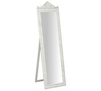 Biscottini Miroir de Sol Chambre L40,5xPR4,5xH140,5 cm - Miroir de Sol avec Cadre en Bois - Miroir Long au Sol