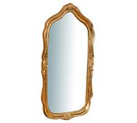 Biscottini Miroir Mural en Bois, Finition Feuille d'or Antique L32 x pr4 x h61 cm, fabriqué en Italie