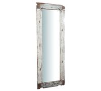 Biscottini Miroir mural long 180x4x66 cm - Miroir shabby chic avec cadre en bois - Miroir chambre et salon - Miroir long mural - Miroir de chambre à coucher