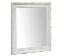 Biscottini Miroir Mural Rectangulaire Blanc Vieilli 64x74 Shabby Salle de Bain