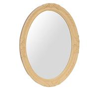 Biscottini Miroir Rond Salle de Bain 93 x 6,5 x 72 cm, Miroir Mural Shabby Chic, Miroir Ovale Salle de Bain