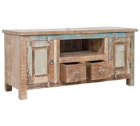 Biscottini Mobile Porte TV En Bois Massif Recy nticato 122x41x63