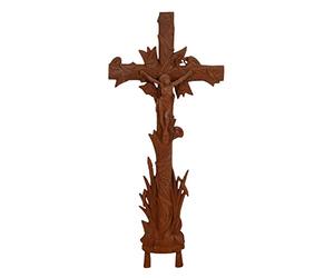 Biscottini Mural 11 x 51 x 114 cm | Décoration Fonte | Crucifix avec Finition de Rouille Naturelle | Objets pour la Maison fabriqués artisanalement, 11X51X114 cm