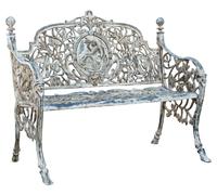 Biscottini Panchina Divanetto Giardino in Ghisa Anticata 105x62x90