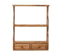 Biscottini Plate-forme étagère murale en bois 68,5 x 20 x 53,5 cm | Étagère murale en finition naturelle | Étagère murale Made in Italy