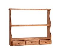 Biscottini Plate-Forme étagère Murale en Bois 79,5 x 18 x 68,5 cm | Étagère Murale de Cuisine Finition Naturelle | Étagère Murale Made in Italy