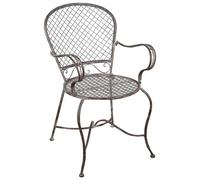 Biscottini Poltroncina Sedia En Fer Forgé Avec Accoudoirs Anticato 57x55x95