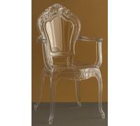 Biscottini Poltroncina Sedia en Polycarbonate Vintage 53x49x98 Avec Accoudoirs