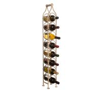Biscottini Portabottiglie En Fer Forgé Blanc Vieilli 105x15x16 Décoratif