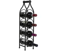 Biscottini Porte-Bouteilles à vin en Fer forgé Noir Antique - Porte-Bouteille Eau et vin L13 x PR14 x H58 - Porte-vin de Table - Cave à vin pour Meubles