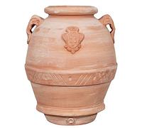 Biscottini Pot de Fleur Exterieur Grande Taille 55x43x43 cm - Pot Terre Cuite Made in Italy - Grand Pot de Fleur Exterieur XXL en Terre Cuite