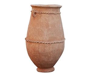 Biscottini Pot de Fleur Exterieur Grande Taille 75x43x43 cm - Vase Terre Cuite du Sahara - Grand Pot de Fleur Exterieur XXL en Terre Cuite