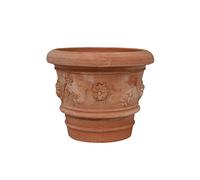 Biscottini Pots en Terre Cuite artisanaux 20x17x20 cm | Vase en Terre Cuite intérieur et extérieur | Pots Succulents Made in Italy