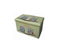 Biscottini Pouf coffre L60,5 x PR36,5 x H36,5 - Boîte de rangement pour enfants - Boîte à jeux pour enfants, avec couvercle - Pouf