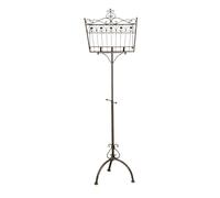 Biscottini Pupitre musical en fer forgé de sol 46X32X139 cm - Publicitaire pliable - Porte-menu restaurant - Publicité pour livres de table