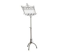 Biscottini Pupitre musical en fer forgé L46,5 x PR33 x H139 - Support d'affichage publicitaire pliable - Porte-menu restaurant - Publicité pour livres de table - Porte-livres