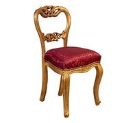Biscottini Sedia imbottita Chaise rembourrée, Bois, Rouge, 83x43,5x45 cm