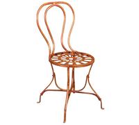 Biscottini Sedia Poltroncina Fer Forgé 50x45x91 Rouge Vieilli Extérieur Stable
