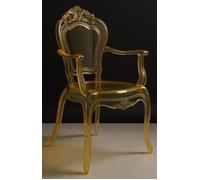 Biscottini Sedia Repas Vintage En Polycarbonate Avec Accoudoirs 53x49x97 cm