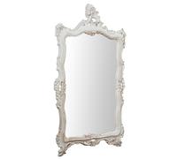 Biscottini Spécchiera Murale Bois Blanc Vieilli 66x118 cm Pour Séjour Entrée