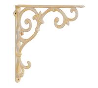 Biscottini Support pour étagère Murale 25x25x5 | Étagère en Fonte Finition Rouille Antique | Supports pour étagères