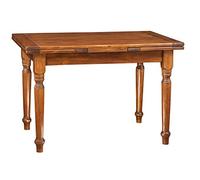 Biscottini Table à Manger Extensible 120x80x80 cm Made in Italy - Table Salle à Manger Extensible en Bois Massif - Table Bois Salle a Manger