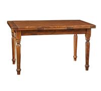 Biscottini Table à Manger Extensible 140x80x80 cm Made in Italy - Table Salle à Manger Extensible en Bois Massif - Table Bois Salle a Manger