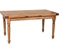 Biscottini Table à Manger Extensible 160x80x80 cm Made in Italy - Table Salle à Manger Extensible en Bois Massif - Table Bois Salle a Manger