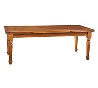 Biscottini Table à Manger Extensible 220x80x100 cm Made in Italy - Table Salle à Manger Extensible en Bois Massif - Table Bois Salle a Manger