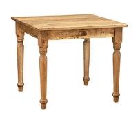 Biscottini Table Bureau Carrée En Bois Massif Country 90x90x78 1 Robuste