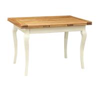 Biscottini Table Bureau Extensible En Bois Massif Blanc 120x80 Country