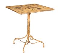 Biscottini Table Carrée En Fer Forgé Crème Antik 76x70x70 Extérieur