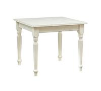 Biscottini Table carrée extensible L90xPR90xH78 blanc - Table de cuisine extensible en bois massif Made in Italy - Table à manger extensible