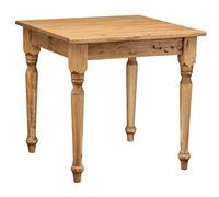 Biscottini Table carrée Salle à Manger 80 x 78 x 80 cm | Table en Bois Massif de Tilleul | Table Cuisine Structure Antique | Table Haute