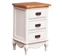 Biscottini Table de Chevet Bois recyclé 50,5x35x70 cm | Chevet de Chambre Rustique | Tables de Chevet Vintage avec Finition Antique