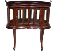 Biscottini Table de chevet vintage 72x45x80 cm - Table basse avec plateau - Table de chevet bois Salon - Table basse rétro Haricot - Meuble Vitrine avec porte Salvaspazio