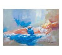 Biscottini Tableau moderne salon 91x2x61 cm | Tableau sur toile | Peintures chambre à coucher | Peintures vintage | Peintures cuisine