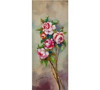 Biscottini Tableau sur toile 42x102 cm | Tableau salon peinture à l'huile | Tableaux de bureau et pour la maison