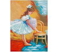 Biscottini Tableau sur toile 52x72 cm | Tableau salon peinture à l'huile | Tableaux de bureau et pour la maison