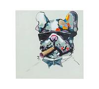 Biscottini Tableau sur toile 62 x 62 cm | Tableau salon peinture à l'huile | Tableaux de bureau et pour la maison