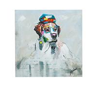 Biscottini Tableau sur toile 62 x 62 cm | Tableau salon peinture à l'huile | Tableaux de bureau et pour la maison